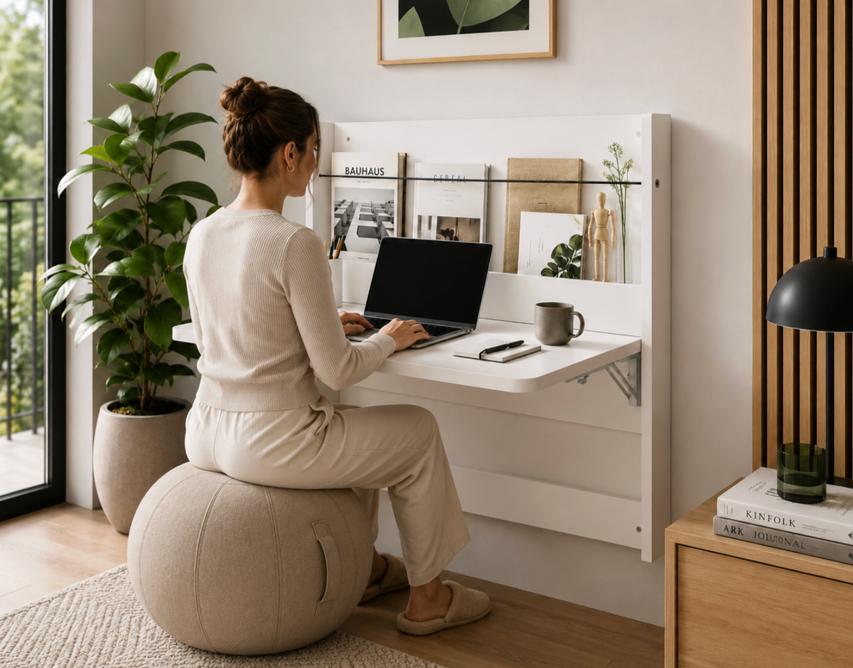 Le Studieux - Bureau mural rabattable
